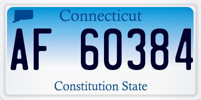 CT license plate AF60384