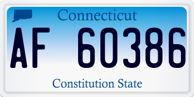 CT license plate AF60386