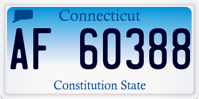 CT license plate AF60388