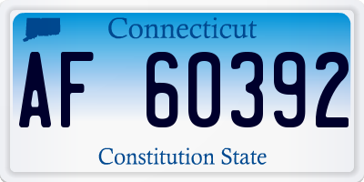 CT license plate AF60392