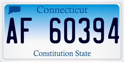 CT license plate AF60394