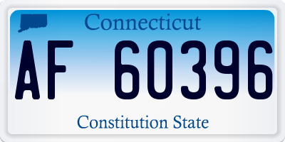 CT license plate AF60396