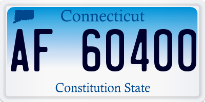 CT license plate AF60400