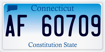 CT license plate AF60709
