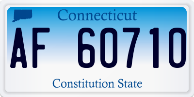 CT license plate AF60710