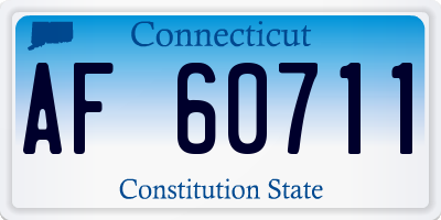 CT license plate AF60711