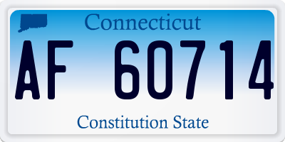CT license plate AF60714