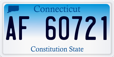 CT license plate AF60721
