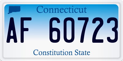 CT license plate AF60723