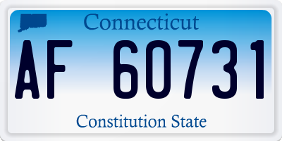 CT license plate AF60731
