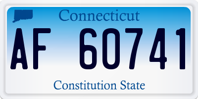 CT license plate AF60741