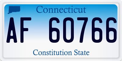 CT license plate AF60766