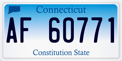 CT license plate AF60771