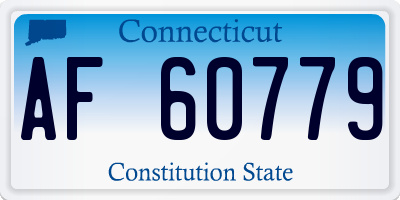 CT license plate AF60779