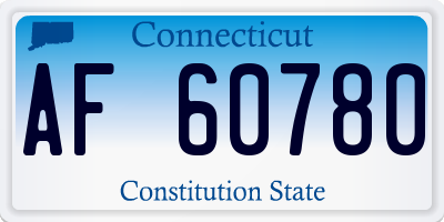 CT license plate AF60780