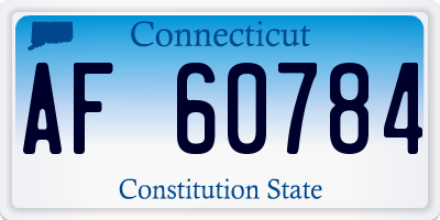 CT license plate AF60784