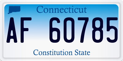 CT license plate AF60785