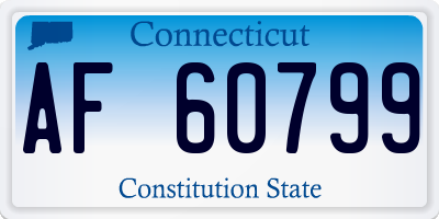 CT license plate AF60799