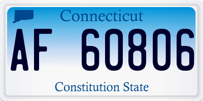 CT license plate AF60806