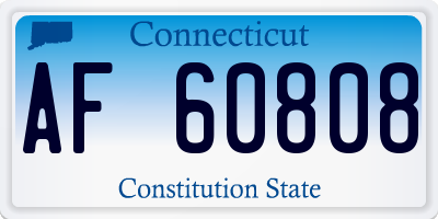 CT license plate AF60808