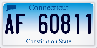 CT license plate AF60811