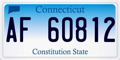 CT license plate AF60812