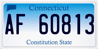 CT license plate AF60813
