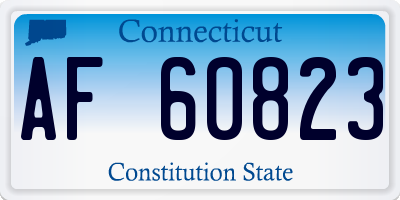 CT license plate AF60823