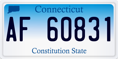 CT license plate AF60831