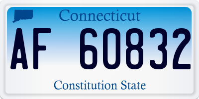 CT license plate AF60832