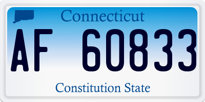 CT license plate AF60833
