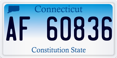 CT license plate AF60836