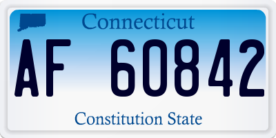 CT license plate AF60842