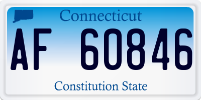 CT license plate AF60846
