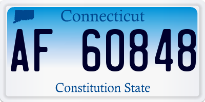 CT license plate AF60848