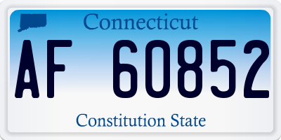 CT license plate AF60852