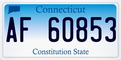 CT license plate AF60853