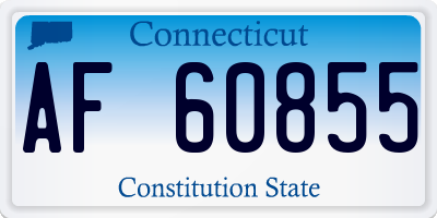 CT license plate AF60855