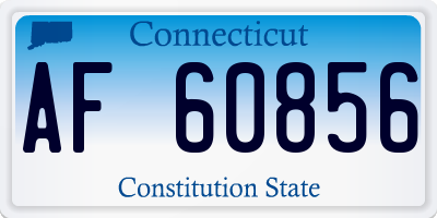 CT license plate AF60856
