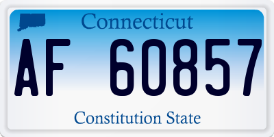 CT license plate AF60857