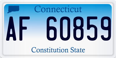 CT license plate AF60859