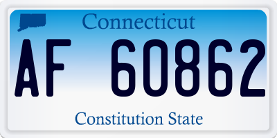 CT license plate AF60862