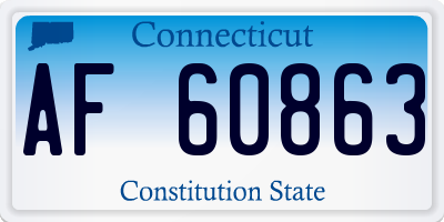CT license plate AF60863