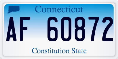 CT license plate AF60872