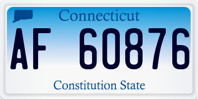 CT license plate AF60876