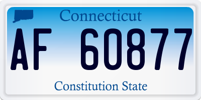 CT license plate AF60877
