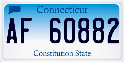 CT license plate AF60882