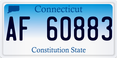 CT license plate AF60883