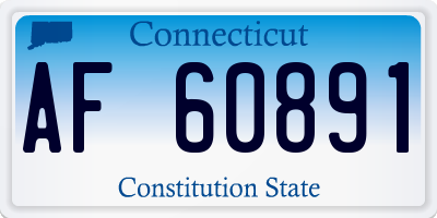 CT license plate AF60891