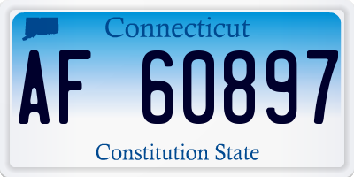 CT license plate AF60897